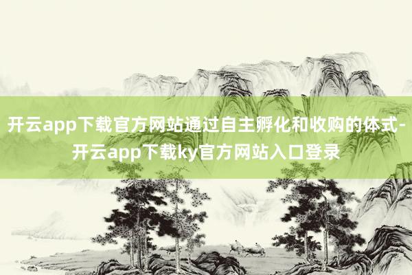 开云app下载官方网站通过自主孵化和收购的体式-开云app下载ky官方网站入口登录