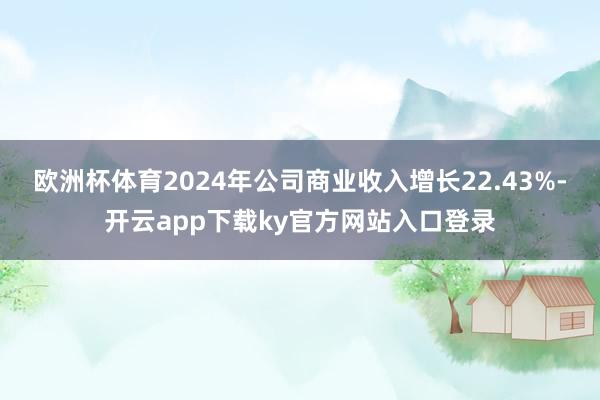 欧洲杯体育2024年公司商业收入增长22.43%-开云app下载ky官方网站入口登录