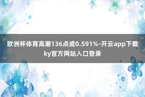 欧洲杯体育高潮136点或0.591%-开云app下载ky官方网站入口登录