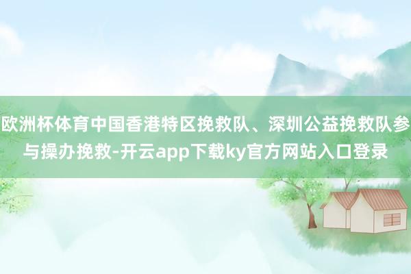 欧洲杯体育中国香港特区挽救队、深圳公益挽救队参与操办挽救-开云app下载ky官方网站入口登录
